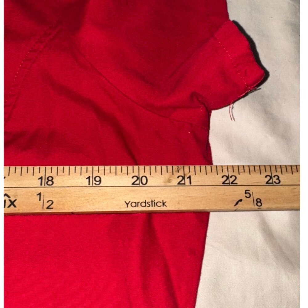 Scrubstar Red Scrub Set L Top & Pants 65% Polyester 35% Cotton Short Sleeve - Picture 8 of 12
